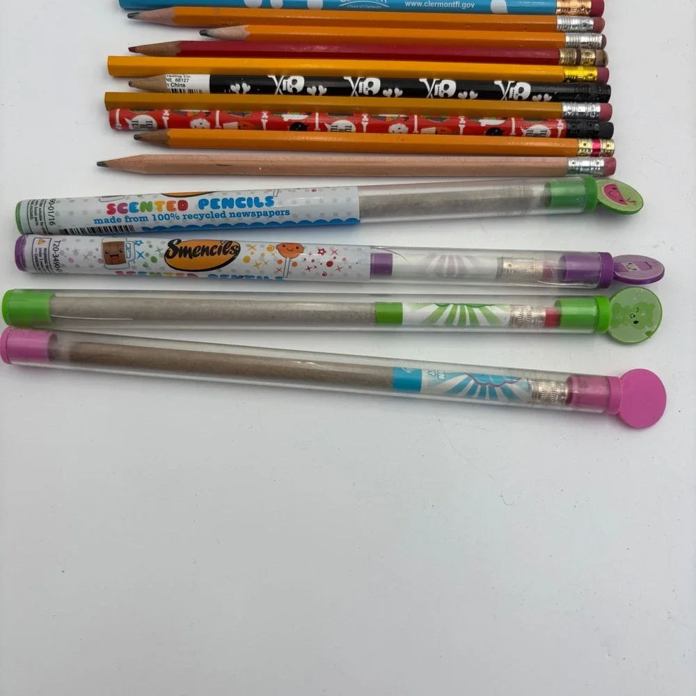 Mixed Pencil and Eraser Lot 105pc Multicolor Good Smencils Sanford Paper Mate